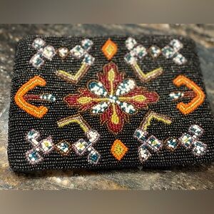 🔥 Vintage Christiana Beaded Purse Wallet 🖤